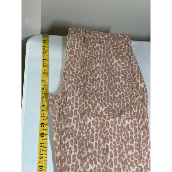 Anthropologie Pants Womens 28 The Wanderer Leopard Crop Mid Rise Skinny Boho - Picture 8 of 10